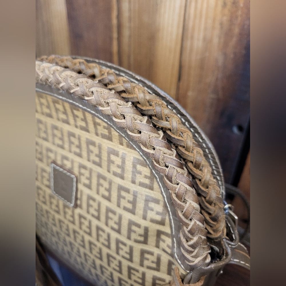Fendi Tan and Brown Fringe Crossbody Bag - Picture 6 of 16